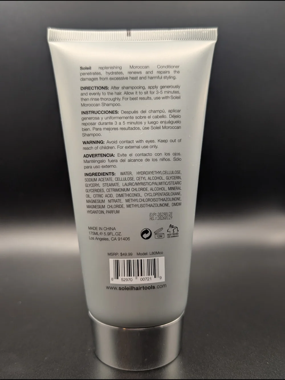 Soleil Moroccan Conditioner -  Paraben-Free Hair Care
